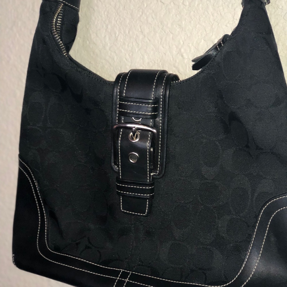 Black Coach Shoulder purse